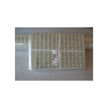 2 m x 80 cm punto blanco de celofán plegado florista juego de cesta de flores de papel transparente/ramo de flores en caja 