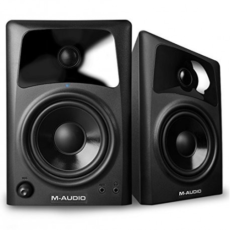 M-Audio AV42 - Monitores activos compactos de referencia para la creación audiovisual profesional y PC pareja de altavoces 