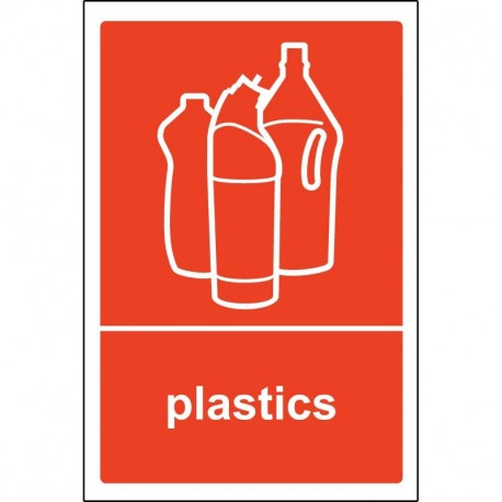 Papelera de reciclaje wallkraft plásticos - etiquetas adhesivas