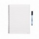 InfiniteBook By EcoBook - Cuaderno reutilizable A4, lineado, incluye bolígrafo negro , negro