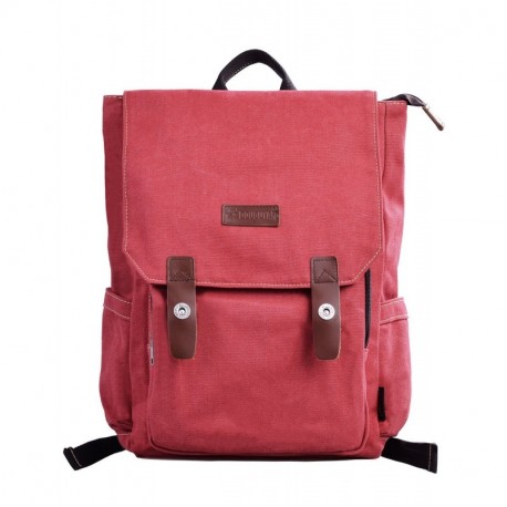 Douguyan Lona Mochila Bolsa para Mujer Mochilas Hombre Macbook Computadora de Escuela Viaje 120 Rojo