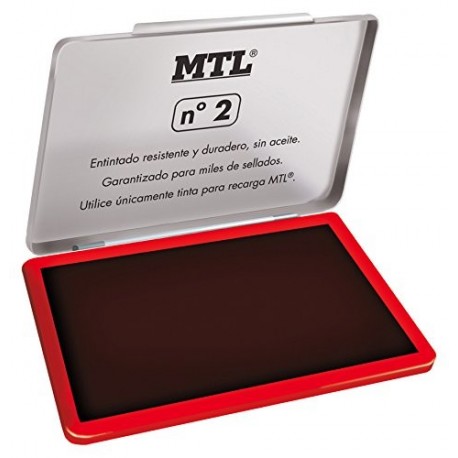 MTL 79531 - Tampón metálico de sellar, 109 x70 mm, color rojo