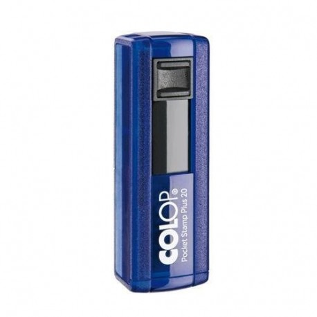 Colop Plus 20 personalizado autoentintable de caucho sello de direcciones de bolsillo azul, color Black Ink