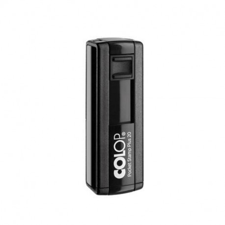 Colop Plus 20 personalizado autoentintable de caucho sello de direcciones de bolsillo, color negro, color Black Ink