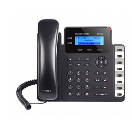 Grandstream Networks GXP1628 - Teléfono Teléfono DECT, Altavoz, 500 entradas, Negro 