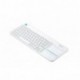 Logitech K400 Plus - Teclado inalámbrico para televisores conectados a PC, Qwerty español, color blanco