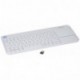 Logitech K400 Plus - Teclado inalámbrico para televisores conectados a PC, Qwerty español, color blanco