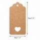  One size, brown - 100pcs Gift Tags/Kraft Hang Tags with Free Cut Strings for Gifts Crafts and Price Tags Scalloped Tag Styl