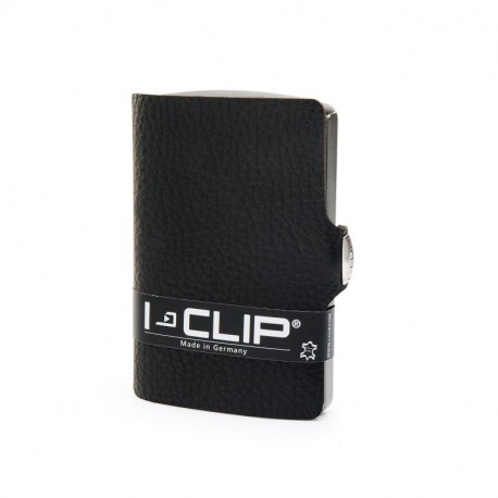 I-CLIP- Cartera Delgada Tarjetero Pequeño para Tarjetas de Crédito y Billetes, negro