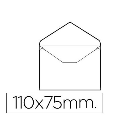 Liderpapel - Sobre n.0 blanco tarjeta de visita 75x110mm sin engomar caja de 100 unidades