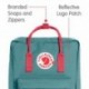 Fjällräven Kånken - Mochila, Unisex, Verde Frost Green-Peach Pink , 38 x 27 x 13 cm