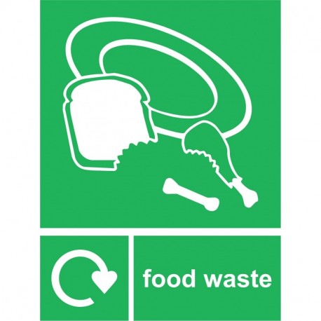 Papelera de reciclaje pegatina residuos de alimentos – vinilo autoadhesivo etiqueta...