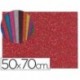 Liderpapel - Goma eva con purpurina 50x70cm 60g/m2 espesor 2mm rojo 10 unidades 