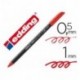 Edding - Rotulador punta fibra 1200 rojo n.2 -punta redonda 0.5 mm 10 unidades 