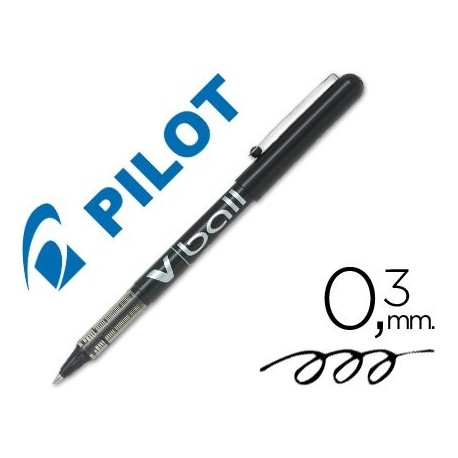 Pilot - Rotulador roller v-ball negro 0.5 mm 12 unidades 