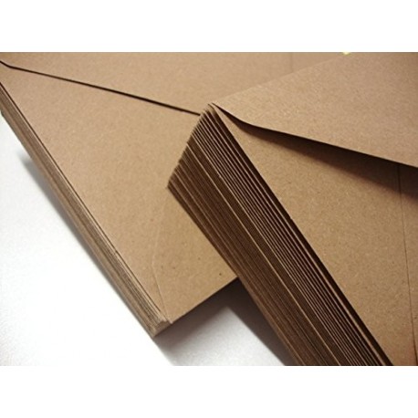 Sobres de papel de estraza de Cranberry Card Company, tamaño C5, de calidad, color marrón