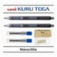 Uni Ball Kuru Toga 0.5mm - Self Sharpening Mechanical Pencil - Smoke Barrel - Pack of 2 + 24 Free Leads and 5 Free Erasers