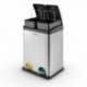 Klarstein Sistema Ecologico, Cubo de Basura para Reciclaje con Pedales, 2 Recipientes Extraíbles, 36 L , Identificación por C