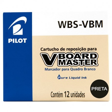 Recambio rotulador Pilot Vboard Master color negro 12 unidades 