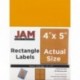 JAM Paper® Etiquetas de Direcciones de Correo - Extra Grande - 101.6 x 127 mm - Neón Fluorescente Naranja - 120/paquete