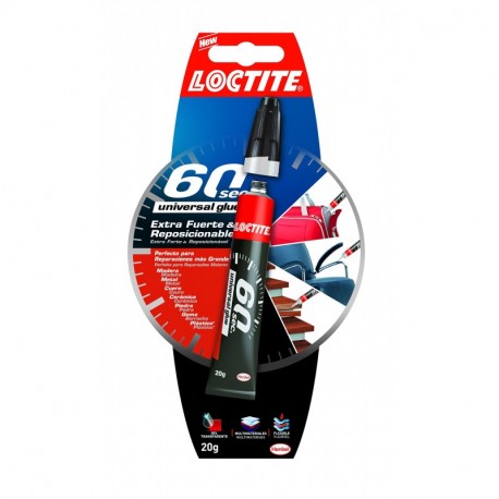 Loctite 60 segundos, adhesivo universal rápido, evita el goteo, 20 gr