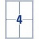 Avery España L7915-10 - Pack de 10 hojas de etiquetas de seguridad, 99.1 x 139 mm, color blanco