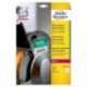 Avery España L7915-10 - Pack de 10 hojas de etiquetas de seguridad, 99.1 x 139 mm, color blanco