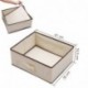 SONGMICS Organizador con 4 cajones Armario de Tela Modular Multiusos Beige 45 x 38 x 84,5 cm RLG14M