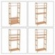SONGMICS 5 Niveles Estantería de bambú para baño Librería Organizador Zapatero 130 x 60 x 26 cm BCB35Y