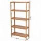 SONGMICS 5 Niveles Estantería de bambú para baño Librería Organizador Zapatero 130 x 60 x 26 cm BCB35Y