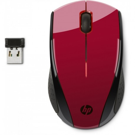 HP X3000 - Ratón inalámbrico óptico, Color Rojo