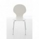 CLP Juego de 4 sillas apilables robustas Diego con un Asiento de Madera & de Forma ergonómica, Limpieza Muy fácil, 12 Colores