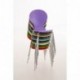 CLP Juego de 4 sillas apilables robustas Diego con un Asiento de Madera & de Forma ergonómica, Limpieza Muy fácil, 12 Colores