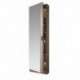 Habitdesign 007866F - Armario zapatero con espejo, color Roble Natural, medidas: 180 x 50 x 20 cm de fondo