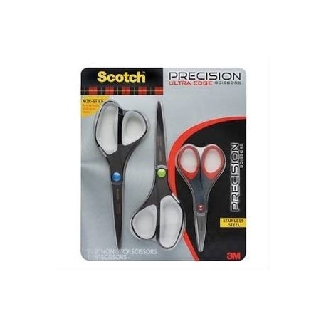 Scotch Precision Ultra Edge tijeras de 20,3 cm y cm, 3 unidades