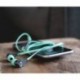 Fresh ‘n Rebel Lace Earbuds - Auriculares In-Ear con Cable Integrado de Control Remoto y Micrófono, Verde