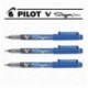 Bolígrafos Pilot V - 2 mm punta gruesa - fósforos - unidades 3 - azul