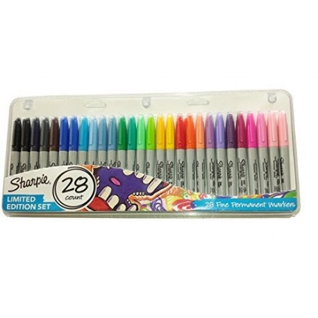 NEW Sharpie 28 Pack Fine Permanent Markers. Limited Edition Set