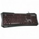 Marvo K621 - Teclado Multimedia para Gaming con retroiluminación QWERTY Inglés Color Negro y Rojo