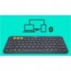 Logitech K380 - Teclado Bluetooth para Windows, Mac, Chrome y Android, color gris oscuro Teclado español 