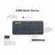 Logitech K380 - Teclado Bluetooth para Windows, Mac, Chrome y Android, color gris oscuro Teclado español 