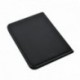 Carpeta negra de aspecto de cuero, A4, con cremallera, con calculadora y bloc, de Arpan