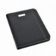 Carpeta negra de aspecto de cuero, A4, con cremallera, con calculadora y bloc, de Arpan