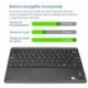 1byone Ultra-delgado teclado bluetooth con una función de multi-touchpad y batería recargable, QWERTY español,Negro