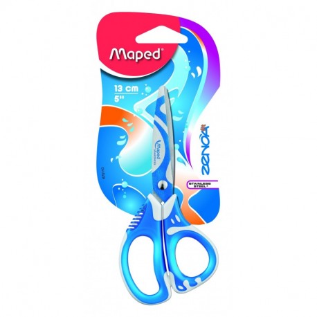 Maped Zenoa Fit - tijeras de escritorio y manualidades Tijeras de oficina, Establecer, Azul, Naranja, Rosa, Acero inoxidable