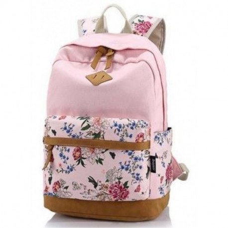 icase4u® Multi-Función Moda Mochila Bolsa Escolar Tipo Casual Bonita de Lona de Viaje Mochila de Marcha para Picnic para Muje