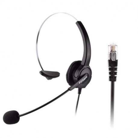 Auriculares para teléfonos IP de Cisco, PChero® 6 pies manos libres call center cancelación de ruido con cable mono 4-Pin Aur