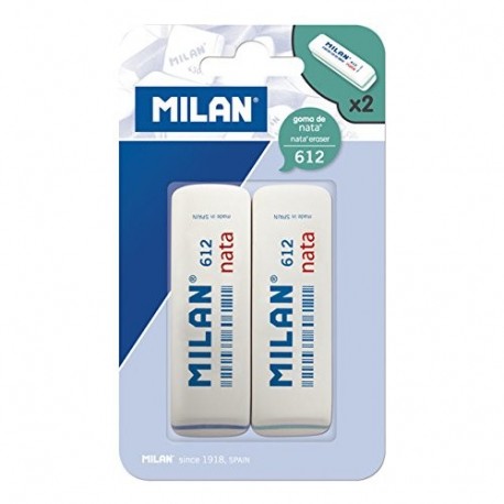 Milan BPM9208 - Pack de 2 gomas de borrar