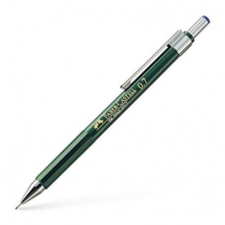 Faber-Castell B-136700 - Portaminas TK-Fine con goma de borrar y 3 minas finas graduación HB, trazo 0.7 mm, color negro