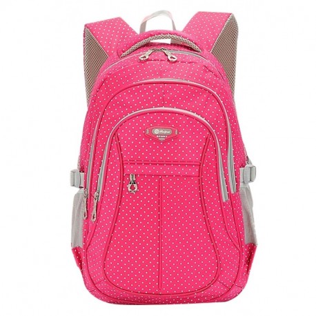 SellerFun Mochila de Estudiante Multifuncional con Manchas para Chica y Niña Rosa B,L 